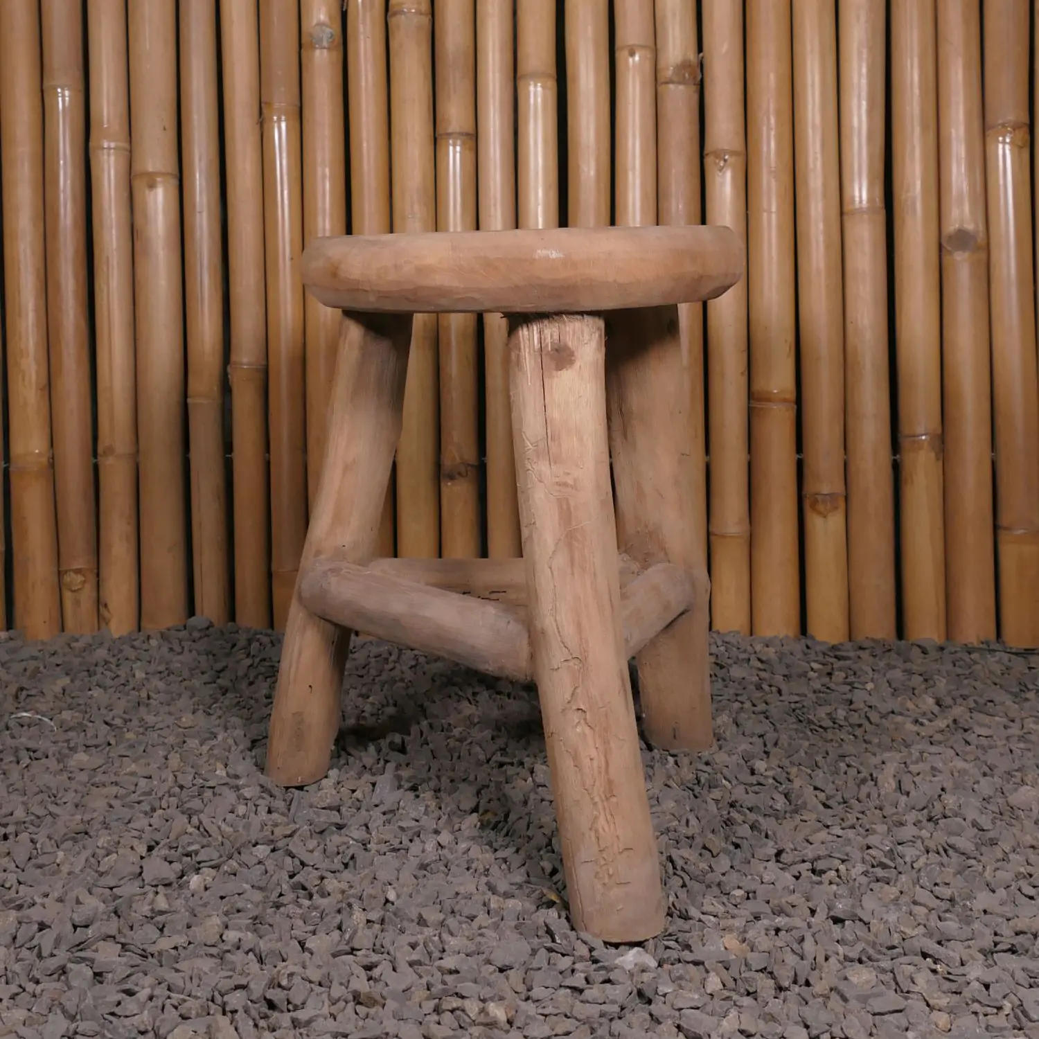  Product image 3 of the product “Chair made of teak wood with triangle legs model about 45cm height ”